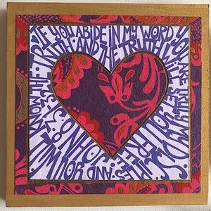 One of a kind handmade scripture art